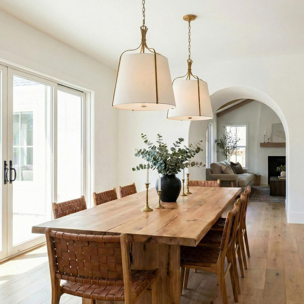 Isleton Medium Pendant 18", Aged Gilded Brass