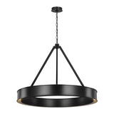 Edwin Large LED Chandelier 36", Aged Iron
