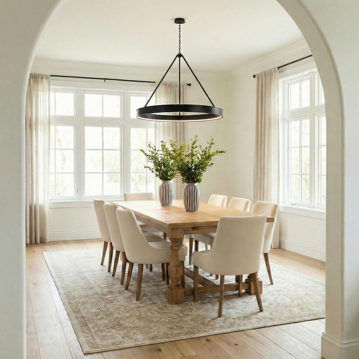 Edwin Extra Large LED Chandelier 48", Aged Iron