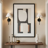 Hazelton Wall Sconce 17", Matte Black for Transitional home with Beige Wallpaper
