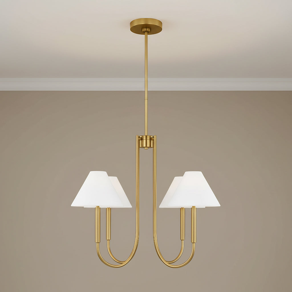 Hazelton 4 Light Chandelier 30" for Transitional home with Beige Walls