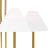 Hazelton 4 Light Chandelier 30", Satin Brass