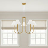 Hazelton 5 Light Chandelier 38" for Transitional home with White Walls
