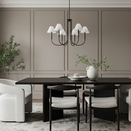 Hazelton 5 Light Chandelier 38" for Modern home with Beige walls