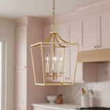 Grayden Small Lantern Pendant 10" for Transitional home with Pink Shiplap