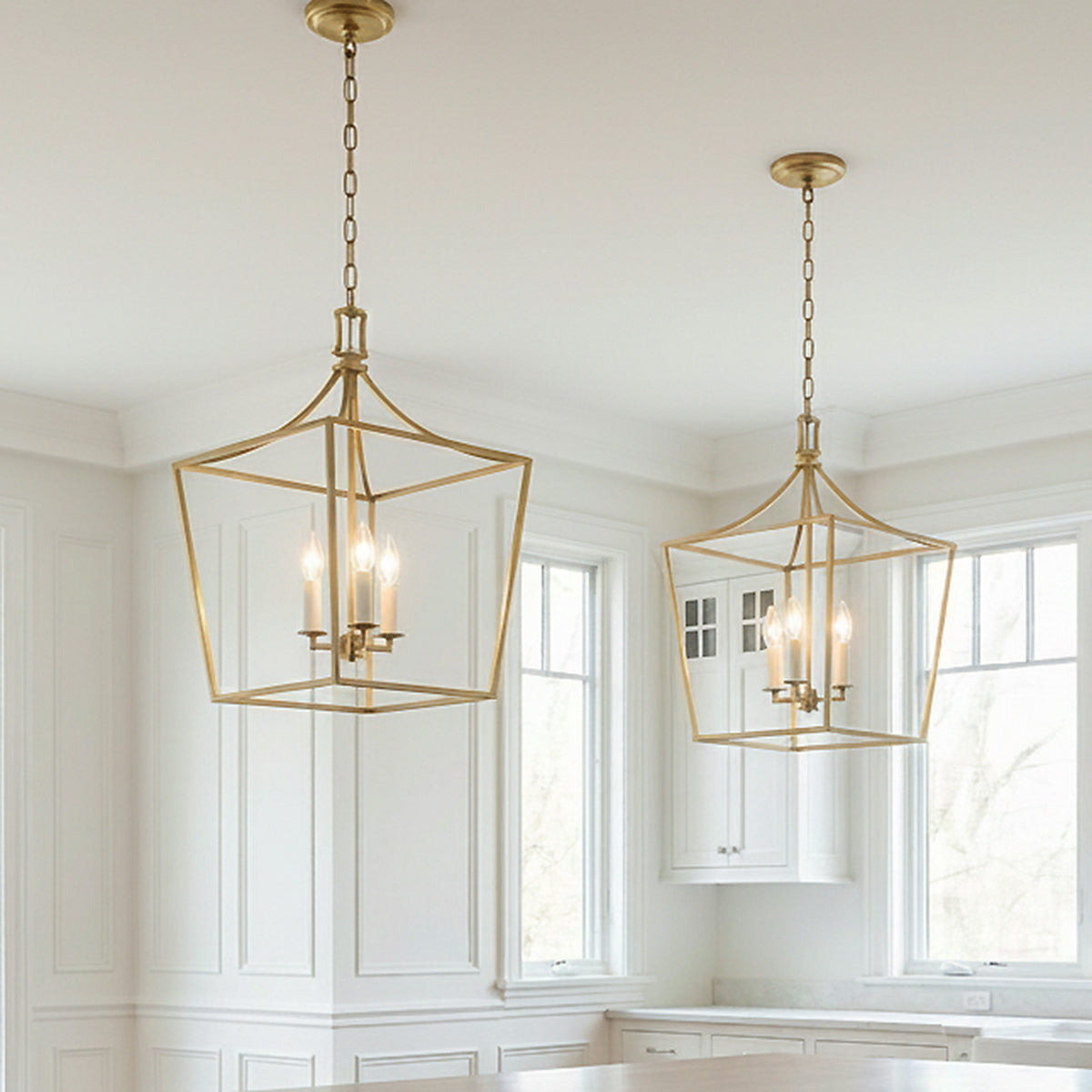 Grayden Medium Lantern Pendant 13" for Transitional home with White Walls