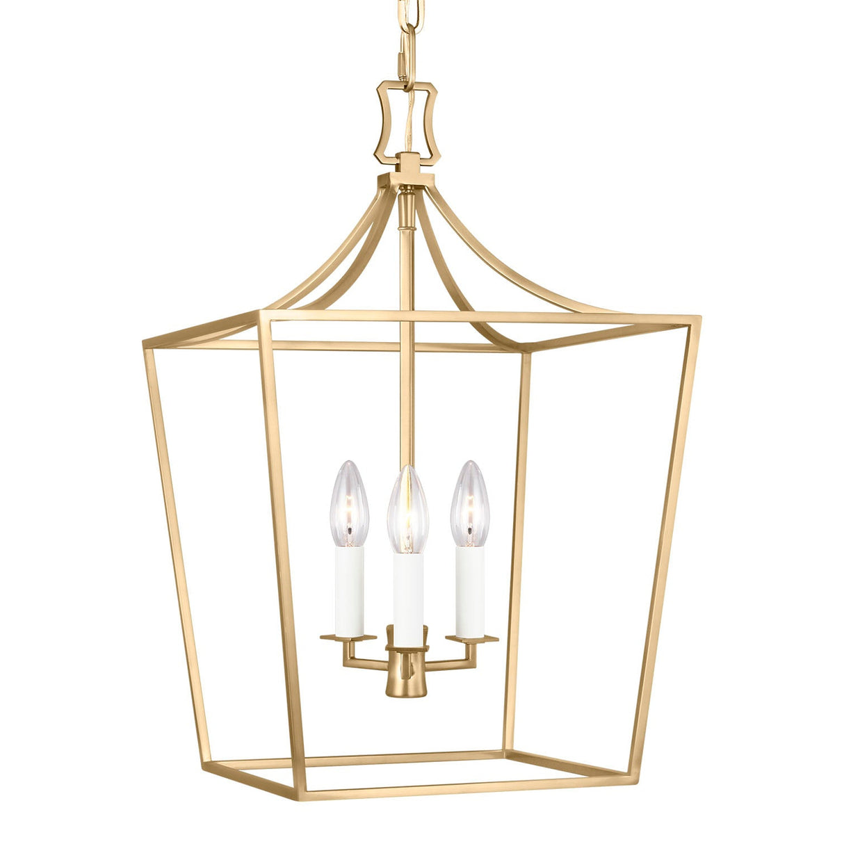 Grayden Medium Lantern Pendant 13", Modern Brass