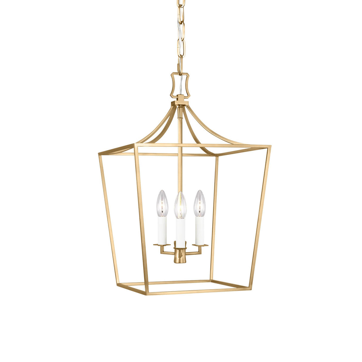 Grayden Medium Lantern Pendant 13", Modern Brass