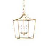 Grayden Medium Lantern Pendant 13", Modern Brass