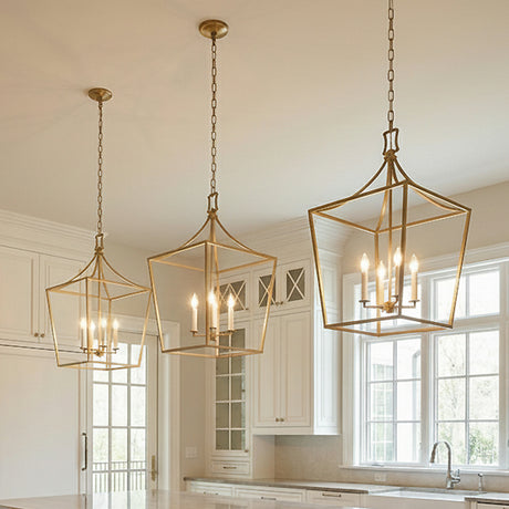 Grayden Large Lantern Pendant 18" for Transitional home with White Cabinetry