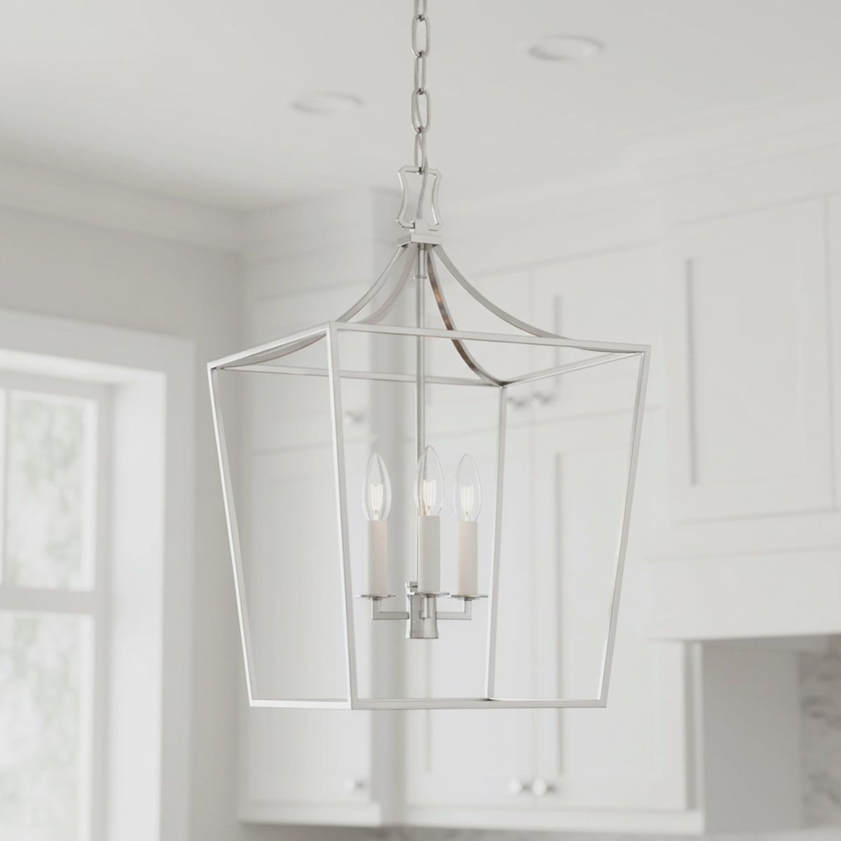 Grayden Medium Lantern Pendant 13" for Modern Farmhouse home with White Shiplap