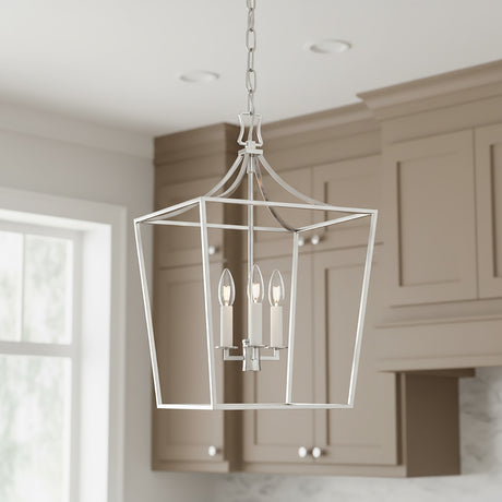 Grayden Medium Lantern Pendant 13" for Transitional home with Tan Wood
