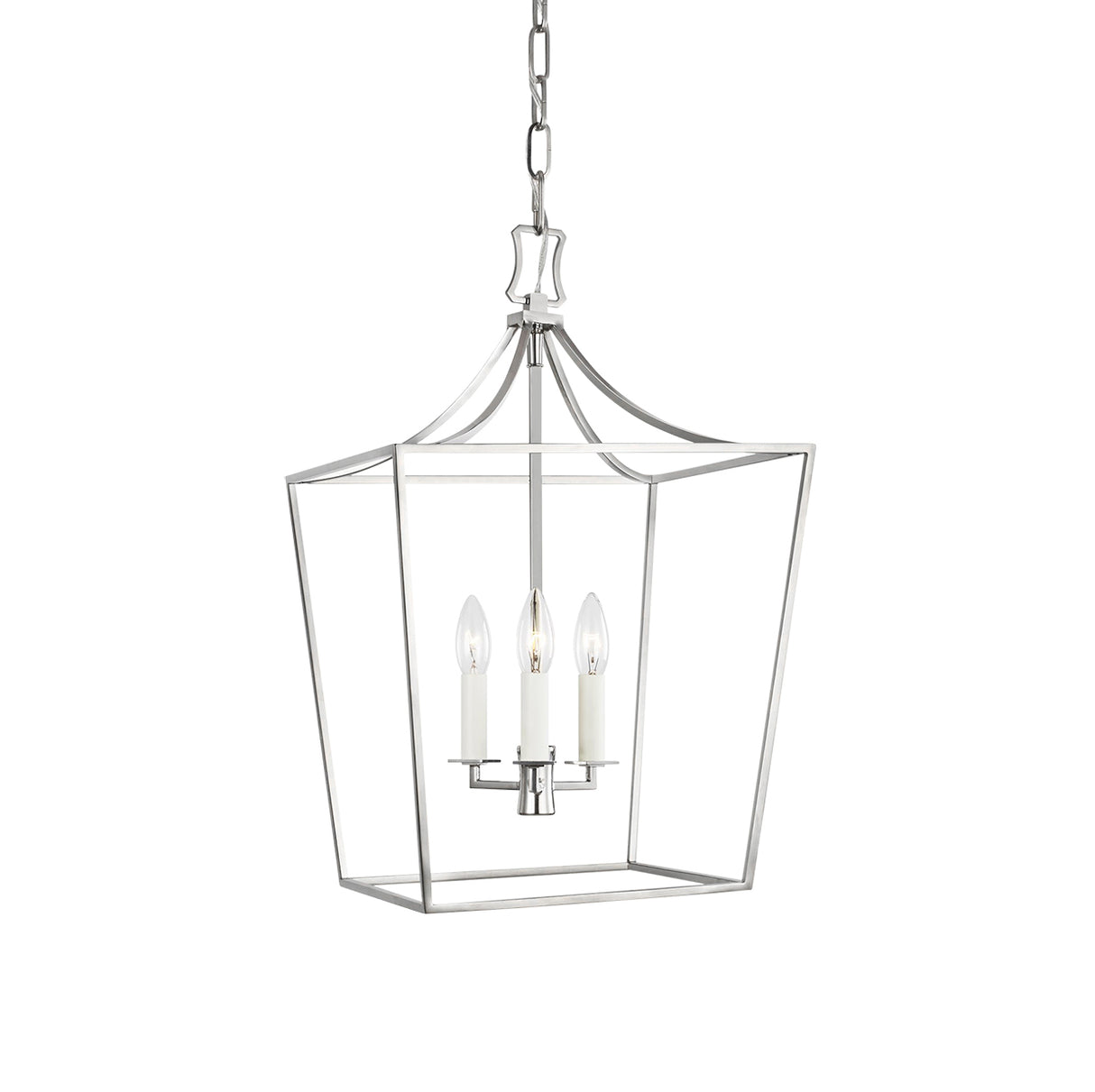 Grayden Medium Lantern Pendant 13", Polished Nickel
