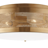 Nelson Flush Mount 12", Satin Brass