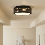 Nelson Flush Mount 12" for Modern home with Matte Black fixture