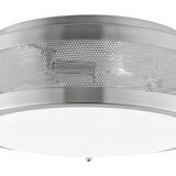 Nelson Flush Mount 12", Brushed Nickel