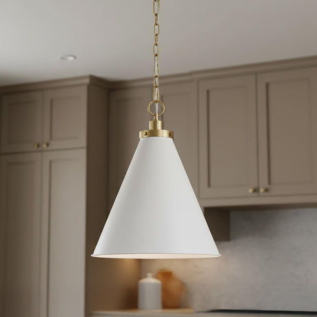 Classon Medium Pendant 16" for Modern Farmhouse home with White Cabinetry