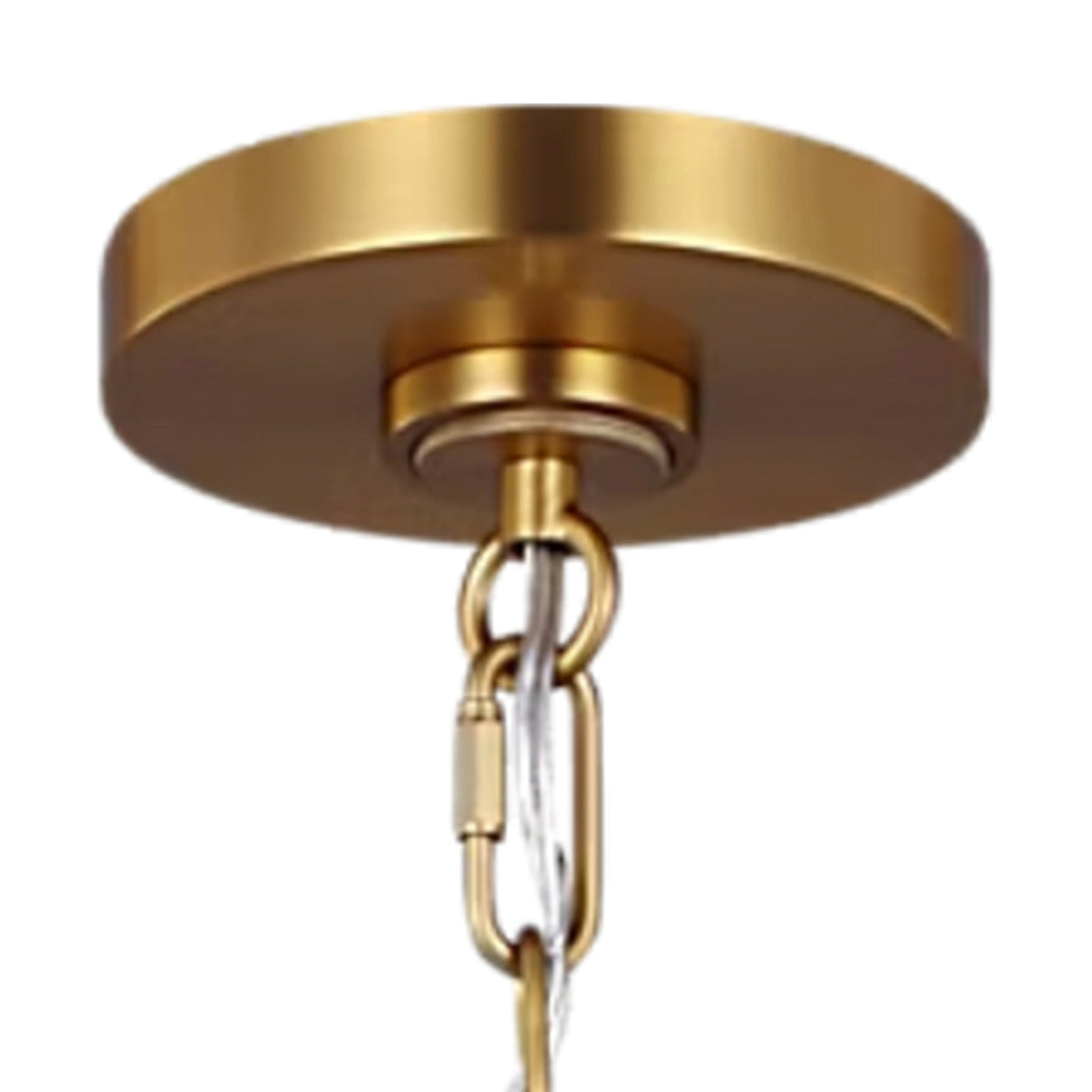 Classon Large Pendant 19", Matte White and Modern Brass