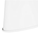 Classon Medium Pendant 16", Matte White and Polished Nickel