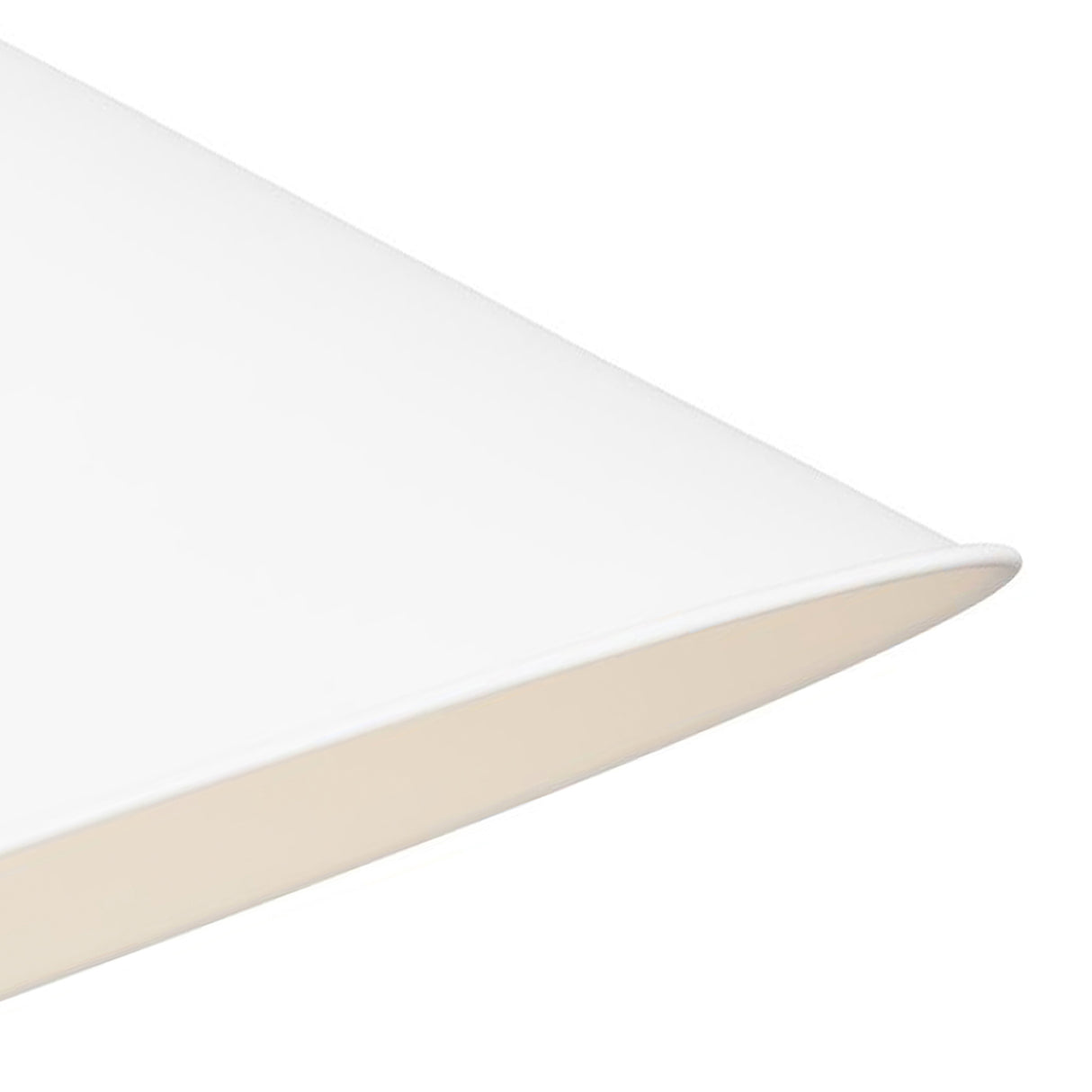 Classon Wide Pendant 23", Matte White and Polished Nickel