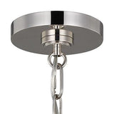 Classon Medium Pendant 16", Matte Black and Polished Nickel