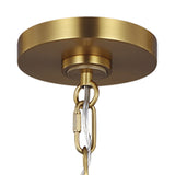 Rodney Large Pendant 18", Matte White and Modern Brass