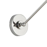 Classon Adjustable Two Arm Wall Sconce, Matte White and Polished Nickel