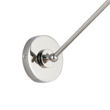Classon Adjustable Two Arm Wall Sconce, Matte Black and Polished Nickel