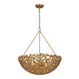 Floren Large Pendant 24", Aged Gilded Brass