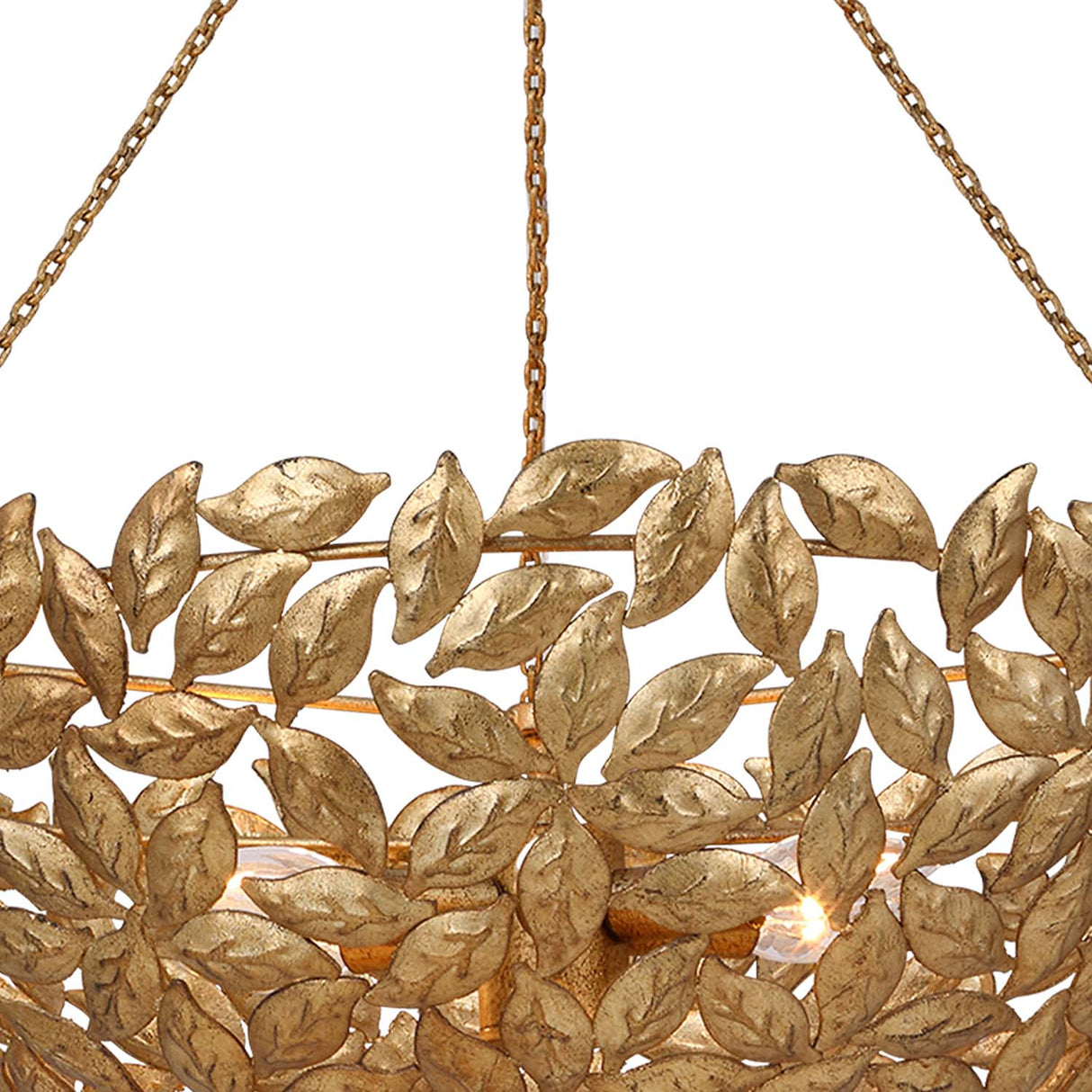 Floren Large Pendant 24", Aged Gilded Brass