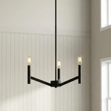 Foster 3 Light Pendant 18", Matte Black