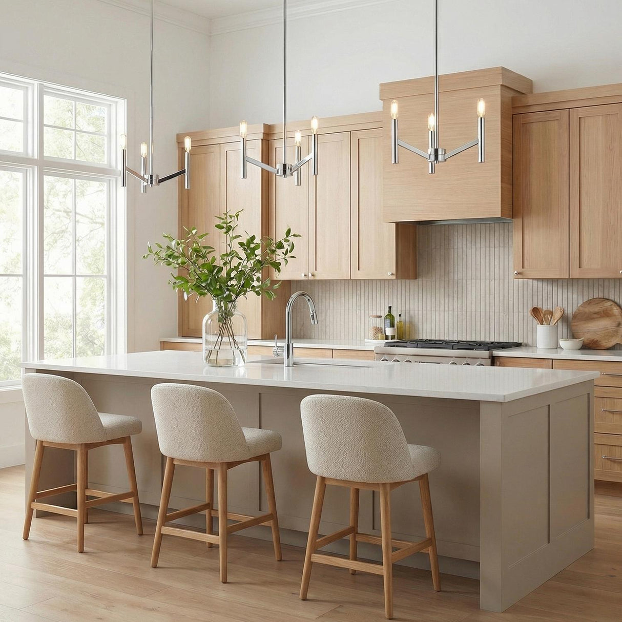 Foster 3 Light Pendant 18", Chrome