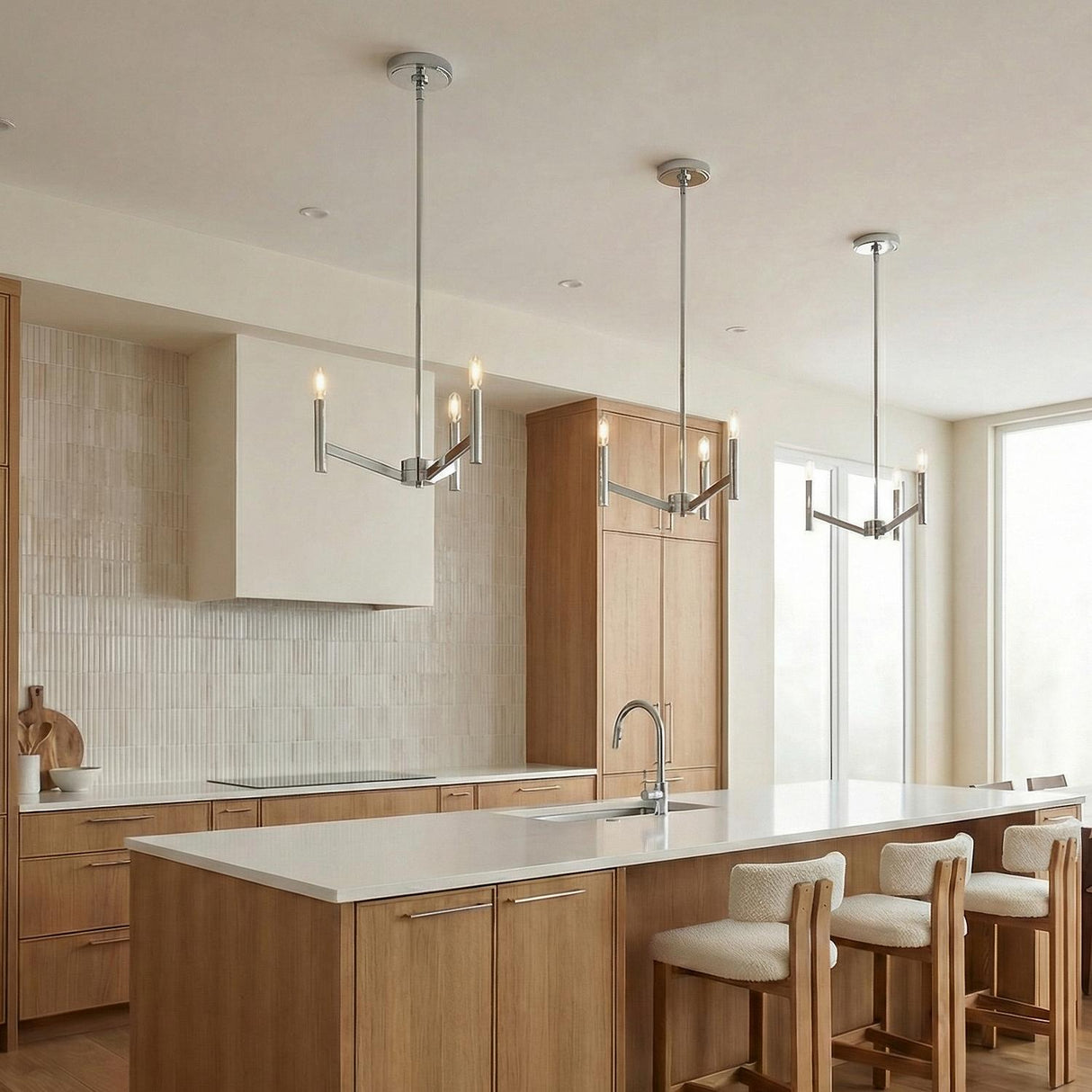 Foster 3 Light Pendant 18", Chrome