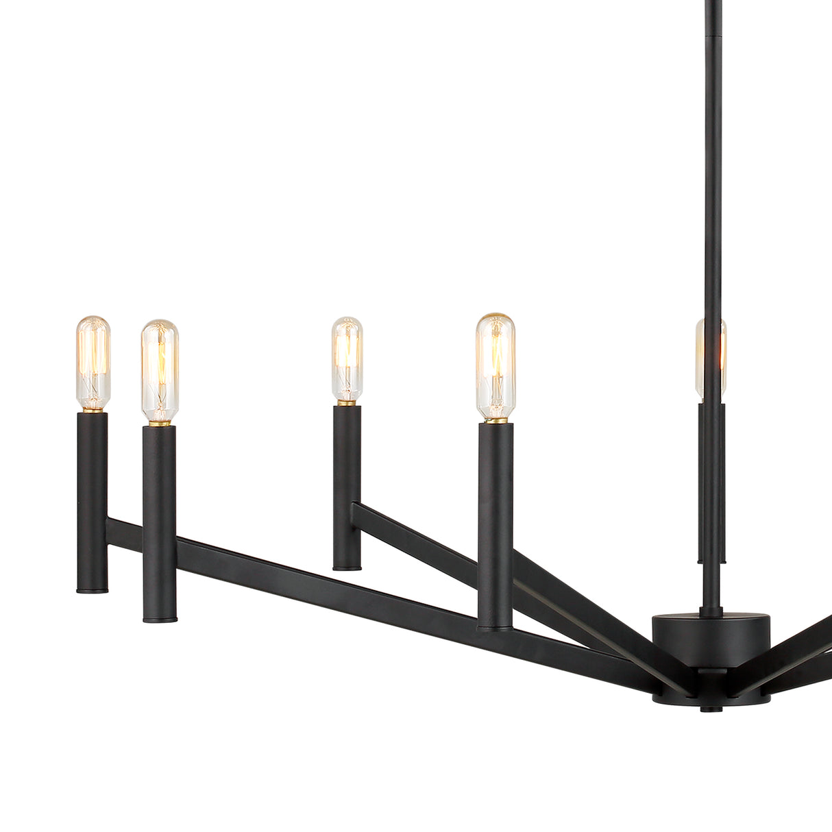 Foster 9 Light Chandelier 36", Matte Black