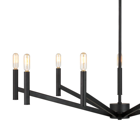 Foster 9 Light Chandelier 36", Matte Black