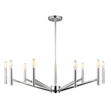 Foster 9 Light Chandelier 36", Chrome