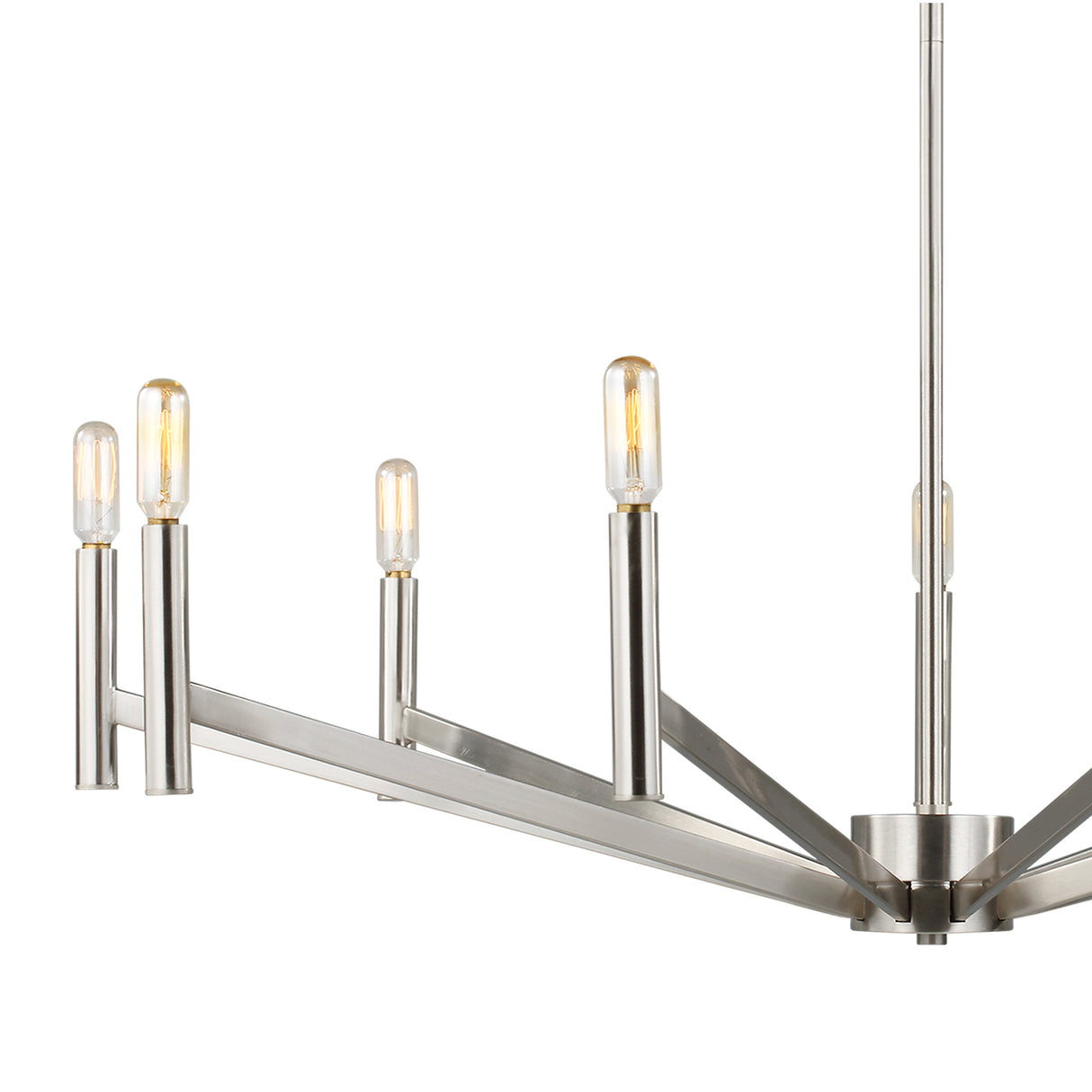 Foster 9 Light Chandelier 36", Brushed Nickel