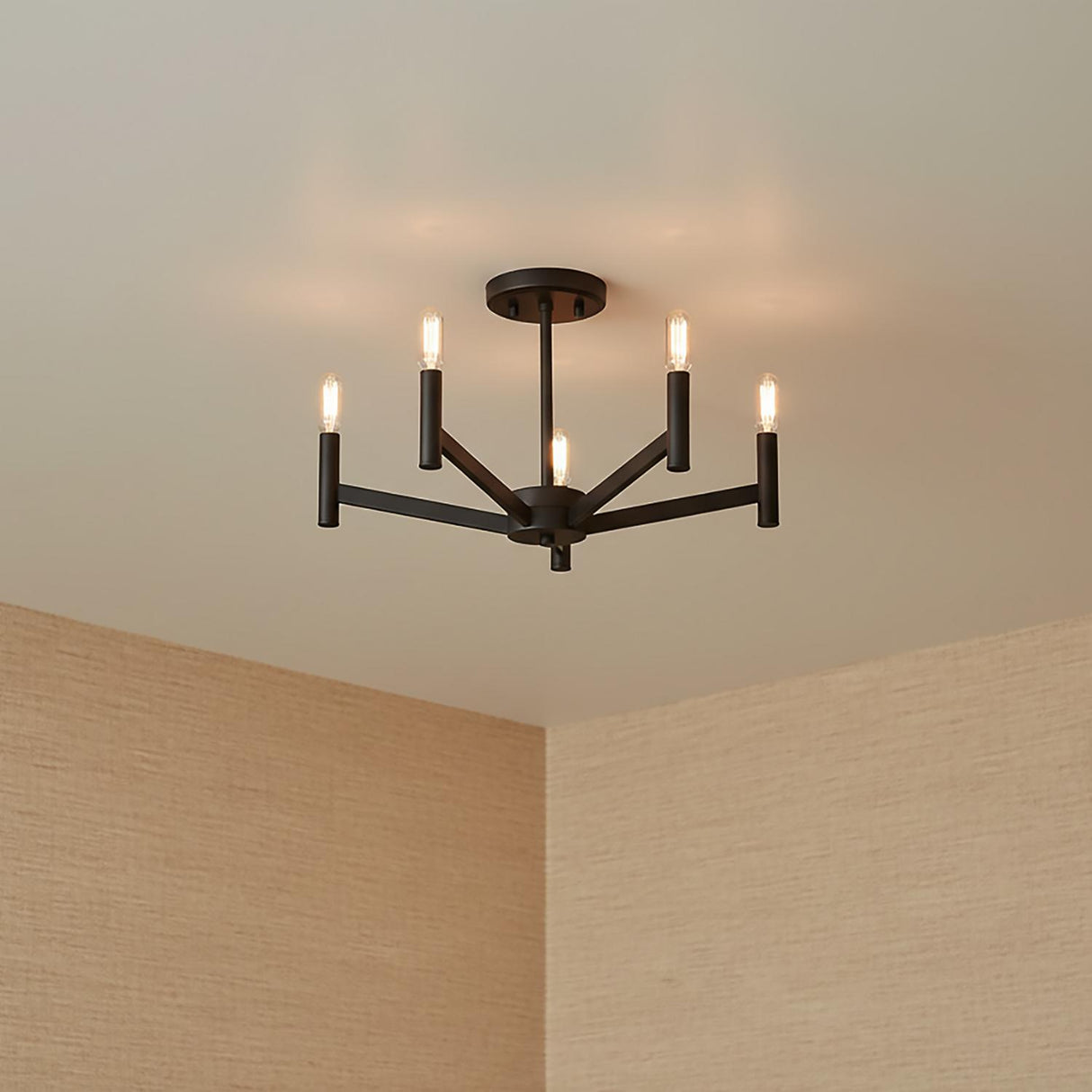 Foster Semi-Flush 18", Matte Black