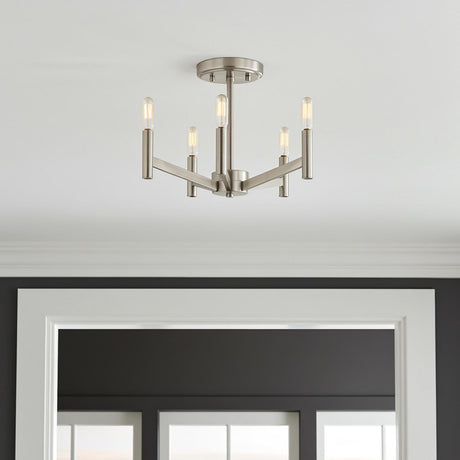 Foster Semi-Flush 18", Brushed Nickel