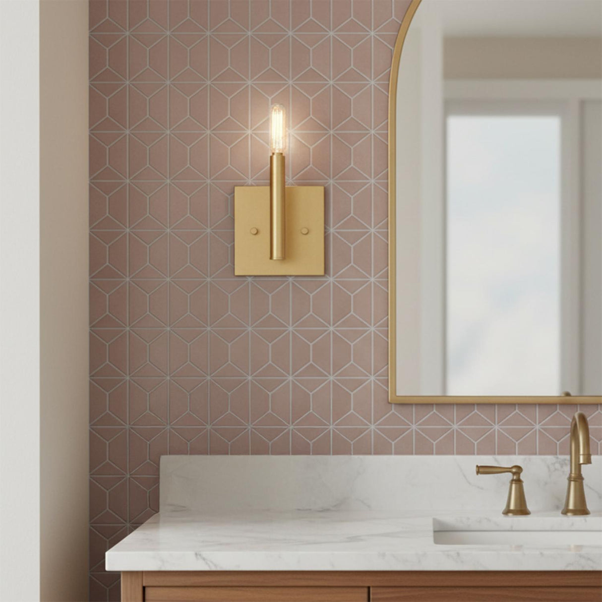 Foster Wall Sconce 9", Satin Brass