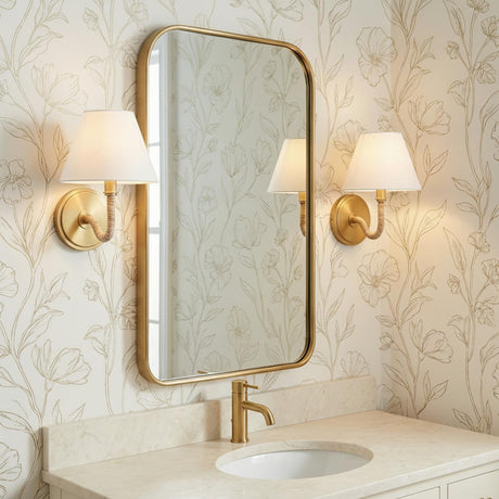 Harlow Wall Sconce 9" for Traditional home with Cream Wallpaper