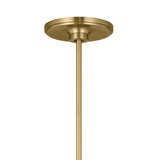Harlow 4 Light Chandelier 35", Modern Brass with Rattan
