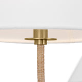 Harlow 5 Light Chandelier 51", Modern Brass with Rattan