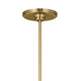 Harlow 5 Light Chandelier 51", Modern Brass with Rattan