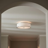 Walker Large Flush Mount 30", Satin Nickel