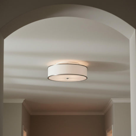 Walker Large Flush Mount 30", Satin Nickel