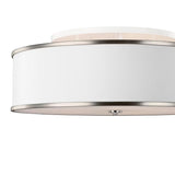 Walker Large Flush Mount 30", Satin Nickel