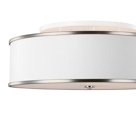 Walker Large Flush Mount 30", Satin Nickel
