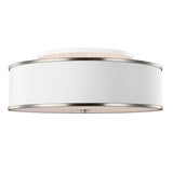 Walker Large Flush Mount 30", Satin Nickel