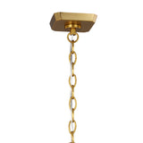 Fillmore Large Lantern Pendant 18", Matte White and Modern Brass